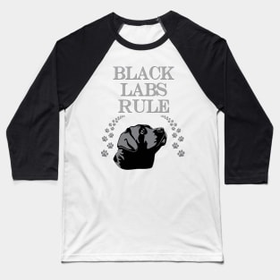 Black Labs Rule! Especially for Labrador Retriever owners! Baseball T-Shirt